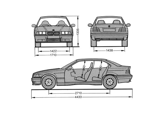 Download drawing BMW M3 E36 Coupe 1992 in ai pdf png svg formats